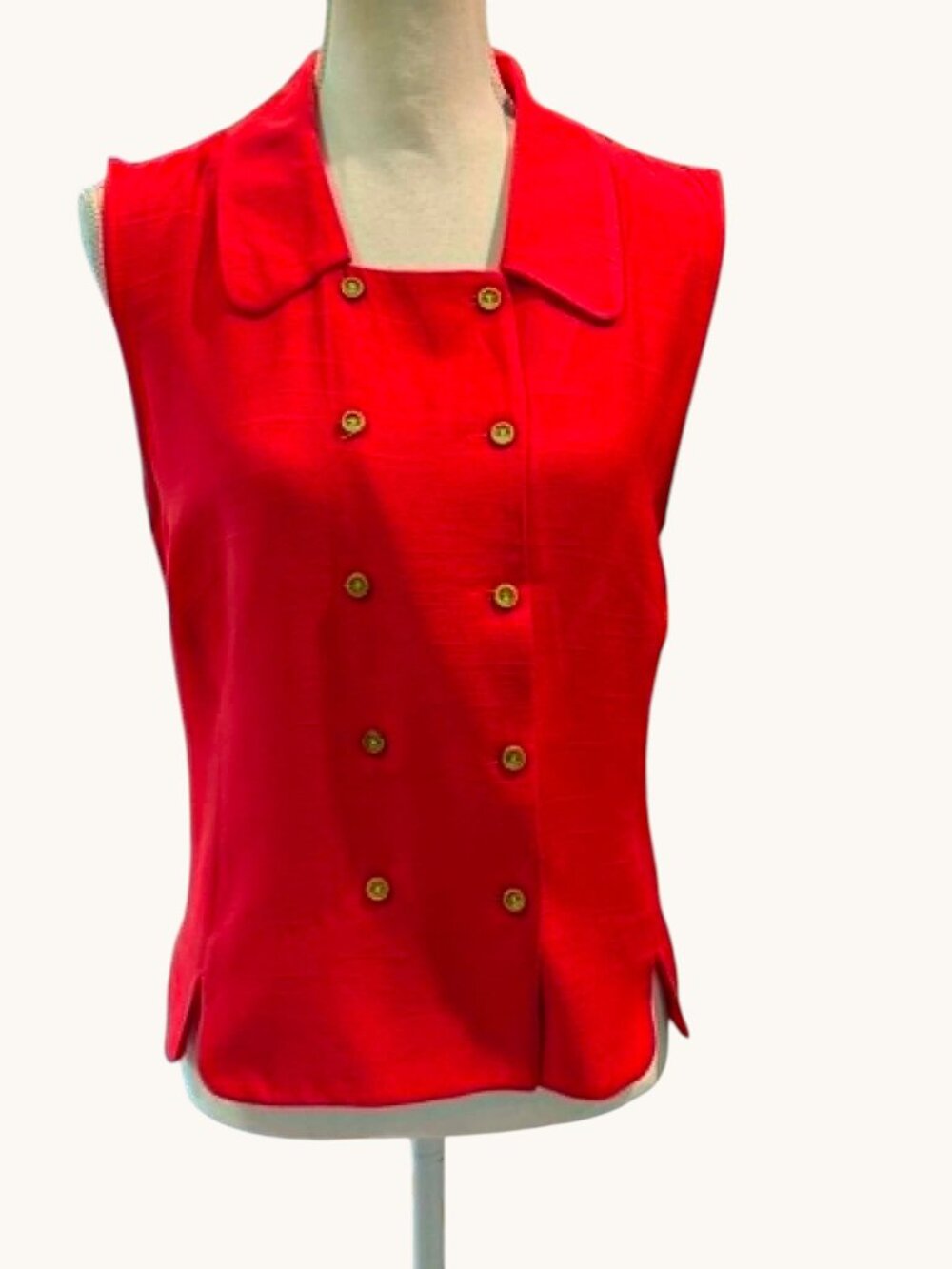 SUNSHINE STARSHINE Vibrant Red Vintage Vest